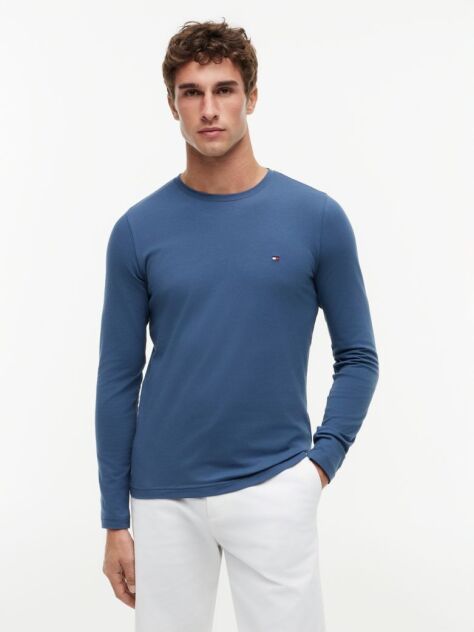 Blue Tricou Cu Maneca Lunga Extra Slim Fit  Barbati