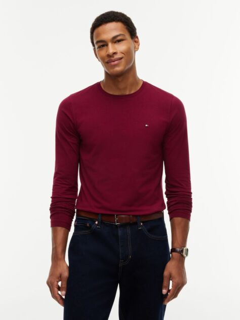 Red Long Sleeve Extra Slim Fit T-Shirt  Men