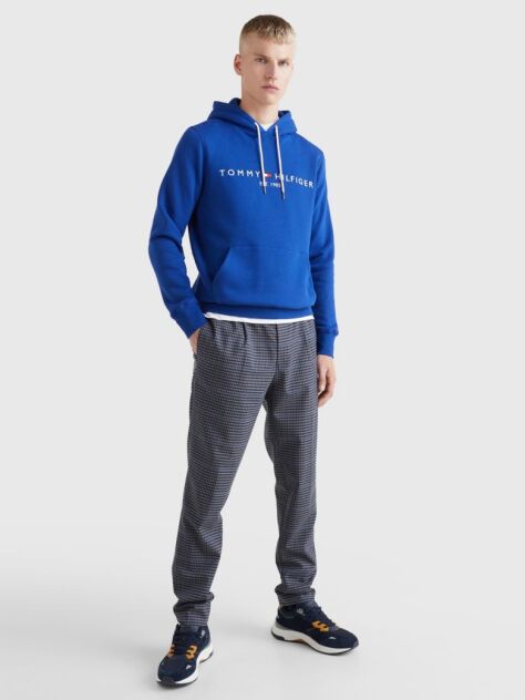 Blue Tommy Logo Hoody  Men