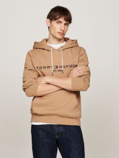 Brown Tommy Logo Hoody  Men