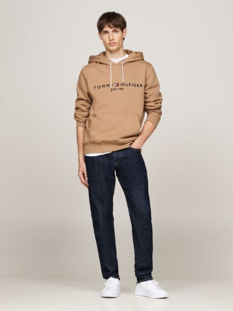 Brown Tommy Logo Hoody  Men