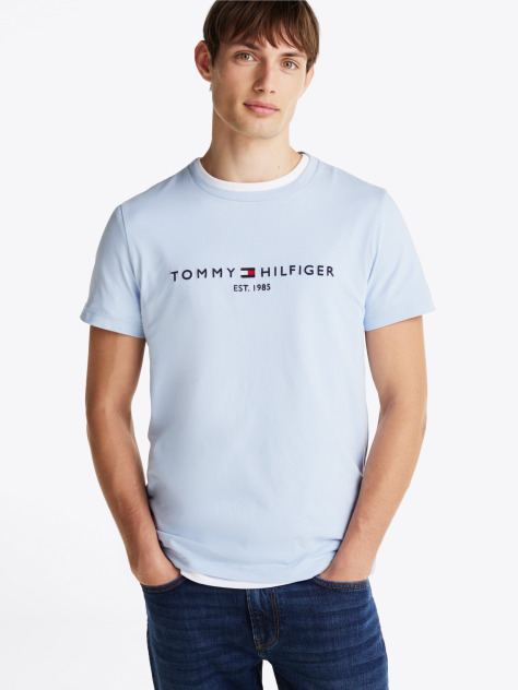 Blue Tricou Slim Fit Cu Logo  Barbati