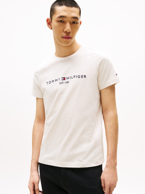 Bej Tricou Slim Fit Cu Logo  Barbati