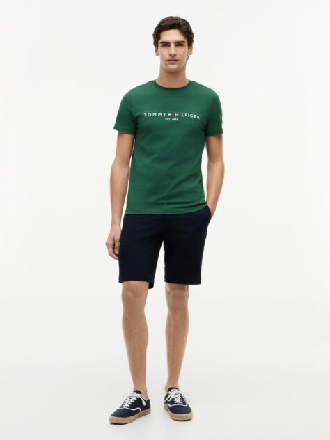 Verde Tricou Slim Fit Cu Logo  Barbati