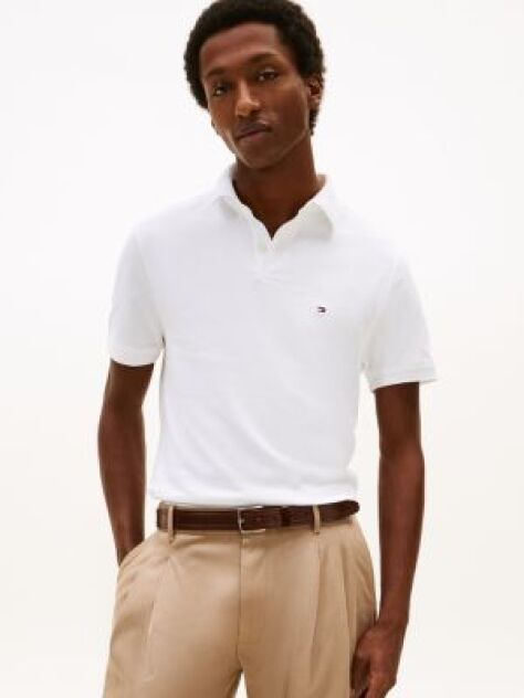 White 1985 Collection Regular Fit Pique Polo  Men