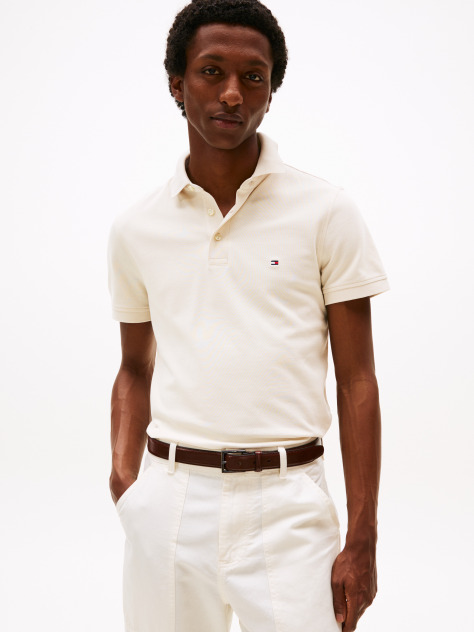 Beige 1985 Collection Slim Fit Pique Polo  Men