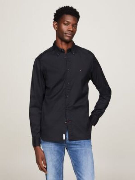 Black POPLIN SHIRT WITH TH FLEX TECHNOLOGY  Men