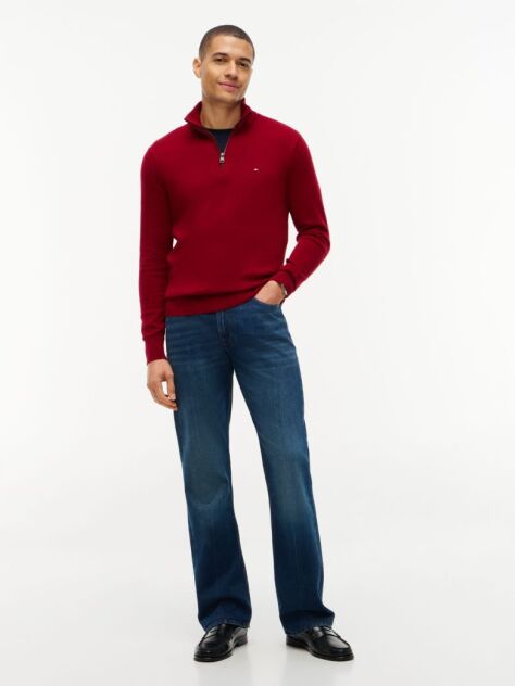 Rosu Jumper Zip-Neck  Barbati