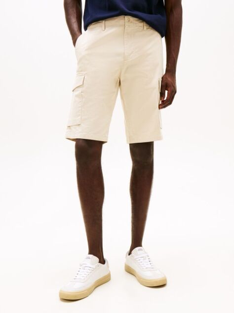 Bej Pantaloni Scurti Cargo Din Twill 1985 Collection  Barbati