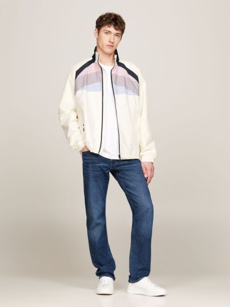 White Water Resistant Colour-Blocked Regular Portland Jacket  Men