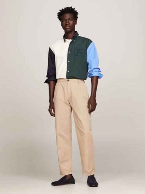 Multi Colour-Blocked Archive Crest Logo Regular Shirt  Men