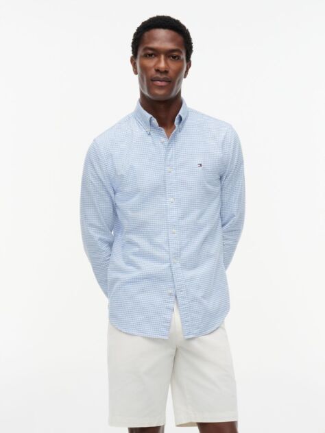 Blue Camasa Oxford Gingham Cu Croiala Regular Fit  Barbati