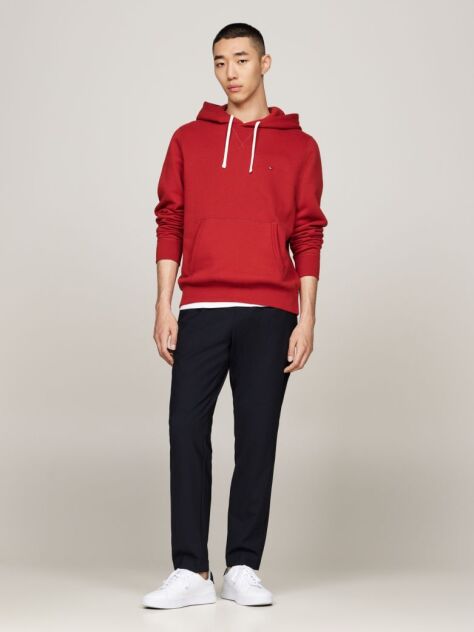 Rosu Hanorac Fleece Cu Guga Cu Snur  Barbati
