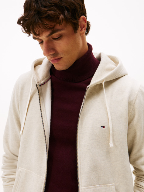 Beige Fleece Zip-Thru Hoody  Men