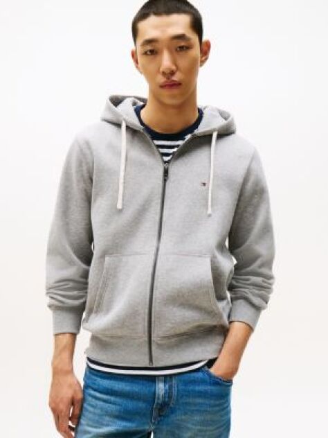 Grey Fleece Zip-Thru Hoody  Men