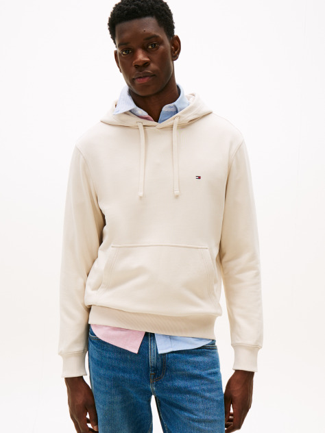 Beige Flag Embroidery Terry Hoody  Men