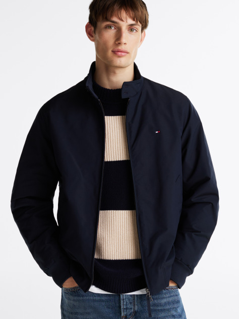 Blue Relaxed Harrington Jacket  Men
