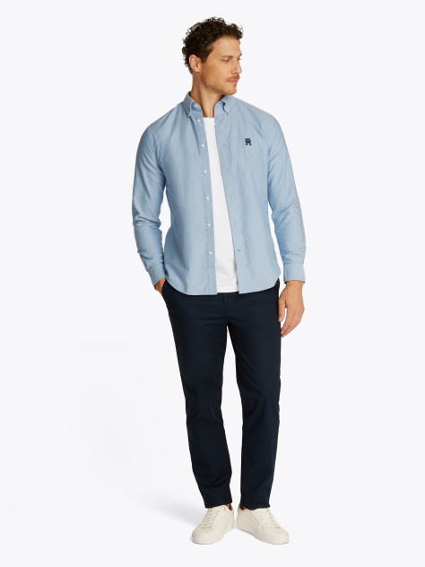 Blue Camasa Oxford Heritage Cu Croiala Regular  Barbati