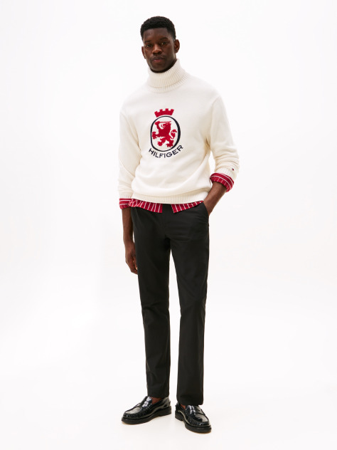 Black Denton TH Flex Straight Leg Chinos  Men