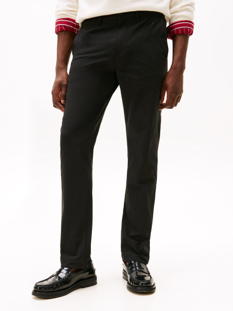 Black Denton TH Flex Straight Leg Chinos  Men