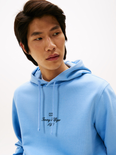 Blue Outline Flag Logo Hoody  Men