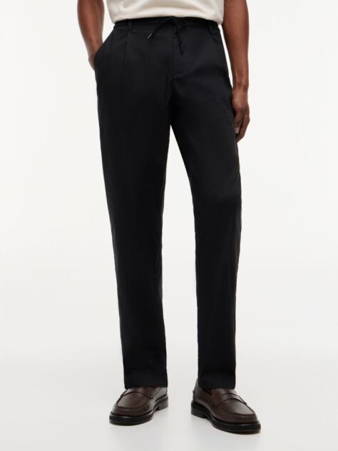 Negru Pantaloni Twill Harlem Tapered Performance  Barbati