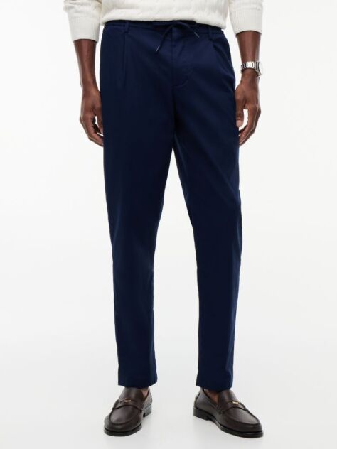 Blue Pantaloni Twill Harlem Tapered Performance  Barbati