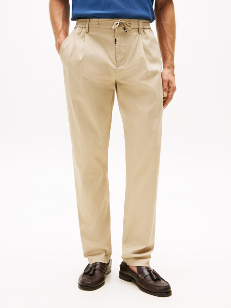 Khaki Pantaloni Twill Harlem Tapered Performance  Barbati