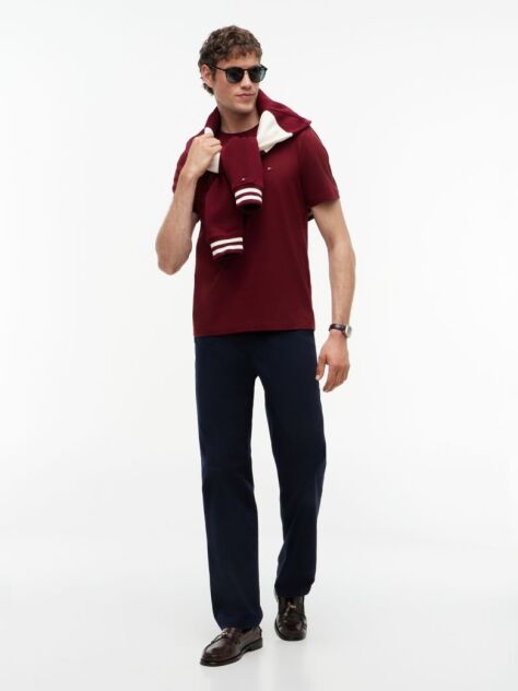 Red Flag Embroidery T-Shirt  Men