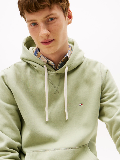 Green Flag Embroidery Fleece Hoody  Men