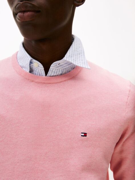 Pink Flag Embroidery Jumper  Men