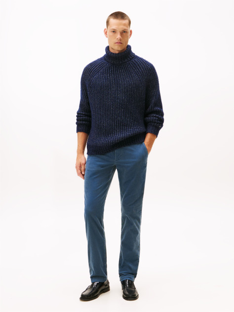 Blue Denton Straight Corduroy Chinos  Men