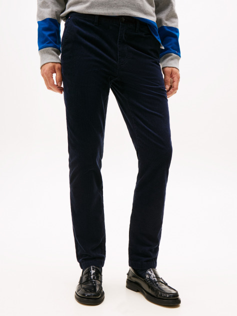 Blue Denton Straight Corduroy Chinos  Men