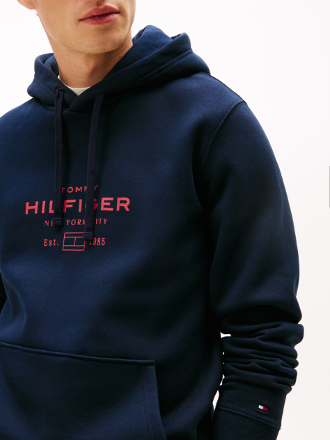 Blue Oval Graphic Hoodie  Men