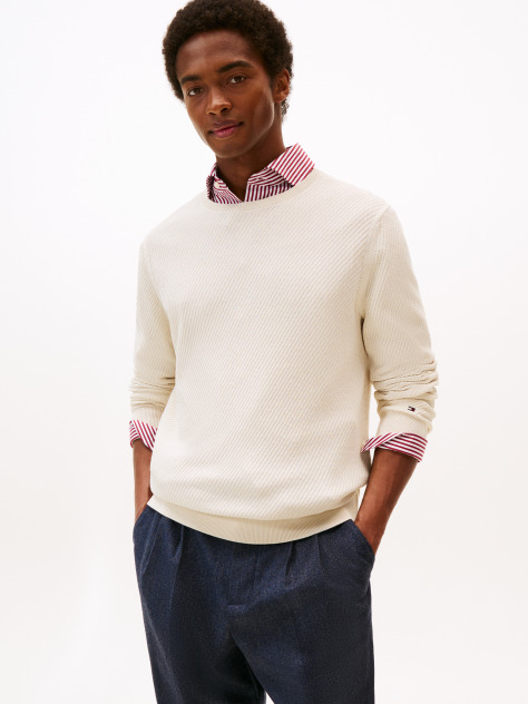 Bej Pulover Smart Casual Tricotat  Barbati