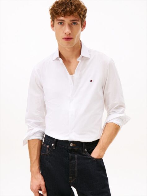 White TH Flex Dobby Slim Fit Shirt  Men