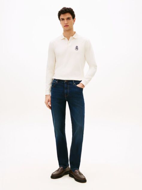 Blue Denton Straight Leg Jeans  Men