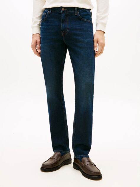 Blue Denton Straight Leg Jeans  Men