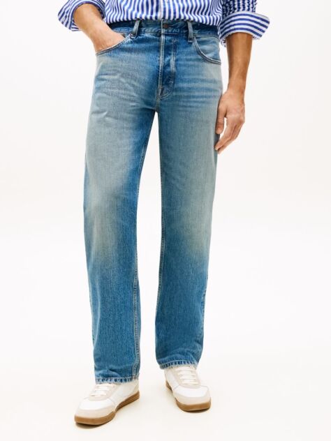 Blue Blugi Dover Selvedge Cu Croiala Regular Dreapta   Barbati