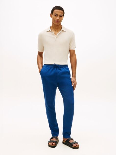 Blue Harlem Pantaloni Chino Din Amestec De In Cu Croiala Tapered  Barbati