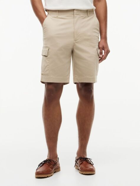 Bej Bemuda Cargo Twill Cu Croiala Lejera  Barbati