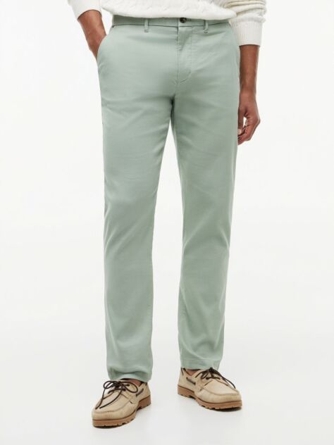 Verde Denton Honeycomb Pantaloni Chino Cu Croiala Dreapta  Barbati