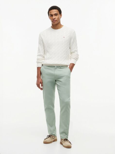 Verde Denton Honeycomb Pantaloni Chino Cu Croiala Dreapta  Barbati