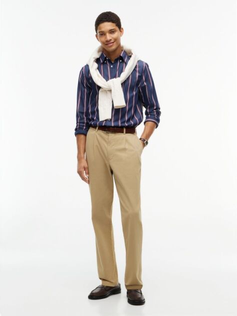 Multi Camasa Flex Din Poplin Cu Dungi Si Croiala Regular  Barbati