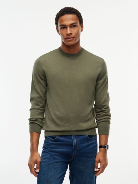Verde Pulover New York Label Din Lana Pura  Barbati