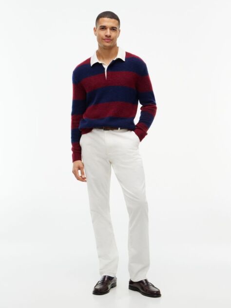 Beige Denton Slim Straight Fine Corduroy Chinos  Men