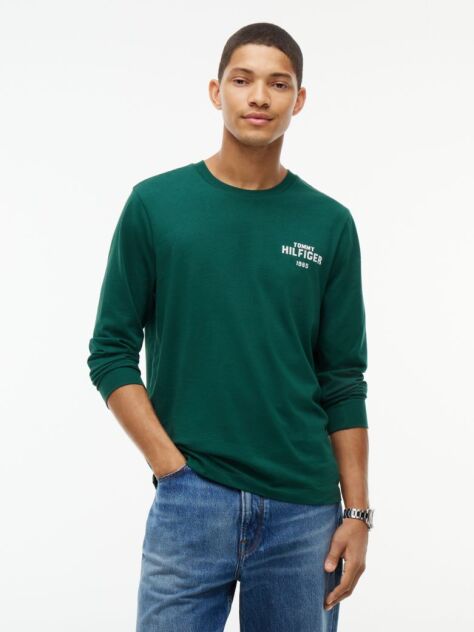 Verde T-Shirt Cu Maneca Lunga Si 1985 Graphic  Barbati
