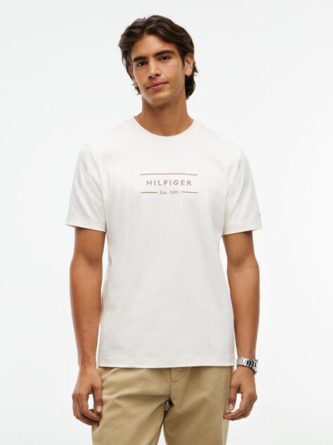 Beige Logo Interlock Knit T-Shirt  Men