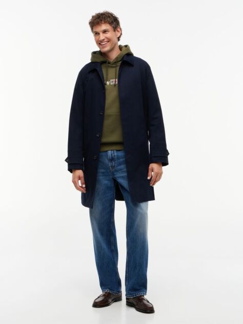 Green Logo Fleece Drawstring Hoody  Men