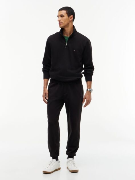Black Intechno Knit Cuffed Joggers  Men